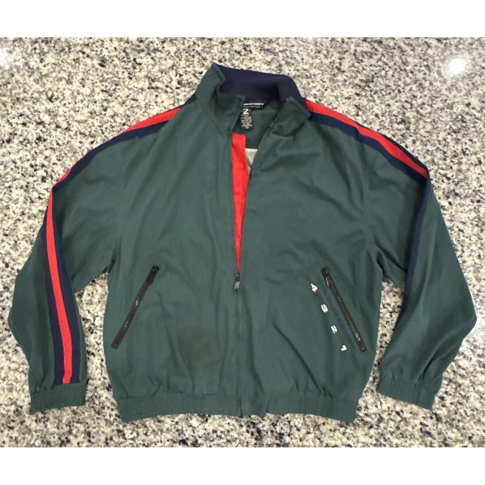 Rare Vintage Coloursport 4321 Alexander Julian Mens M Green Red And Blue Jacket